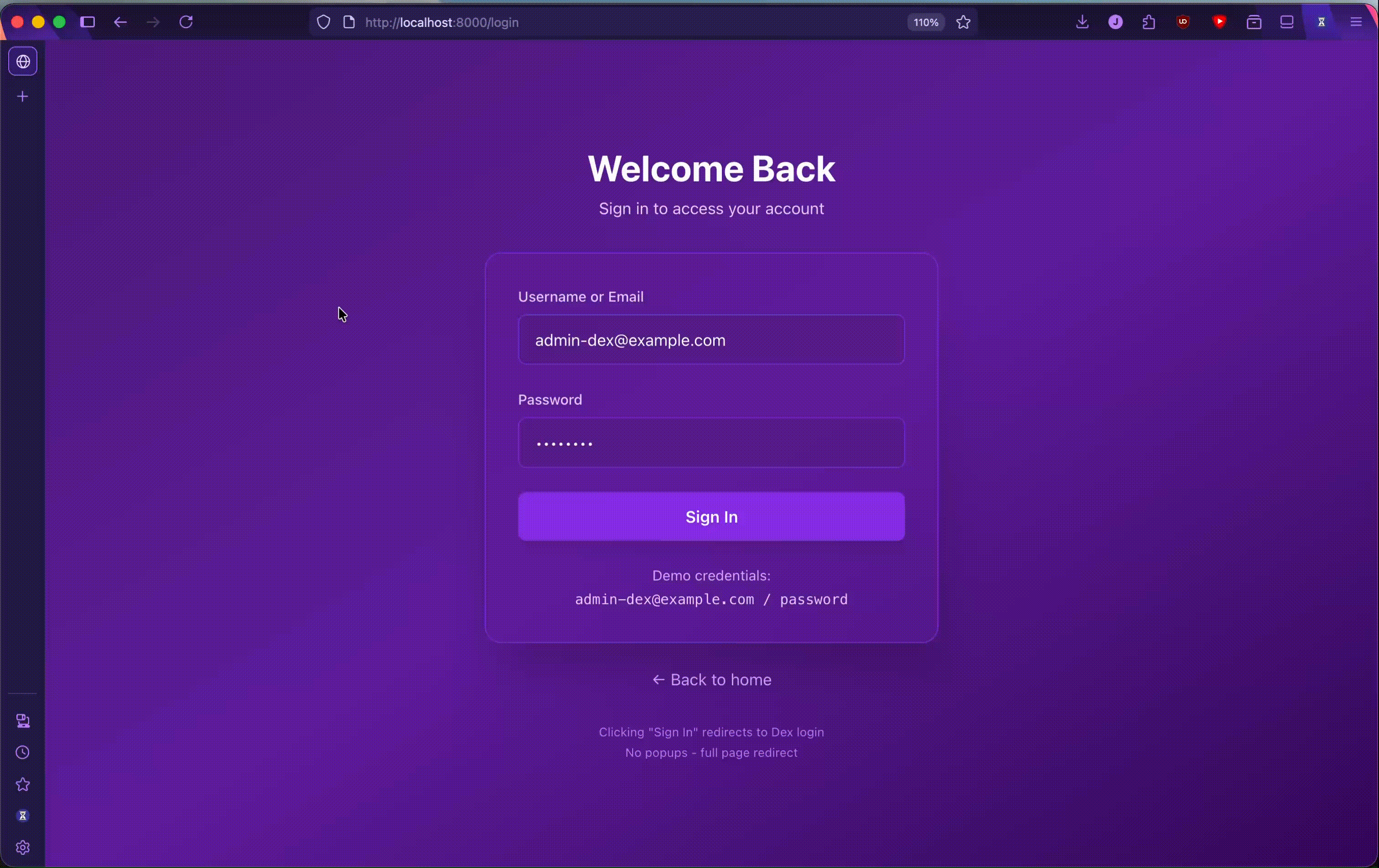 dex-local-login-demo